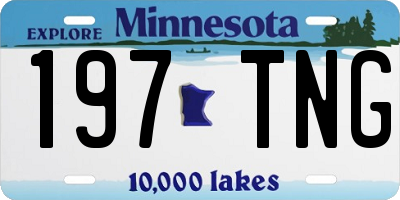 MN license plate 197TNG