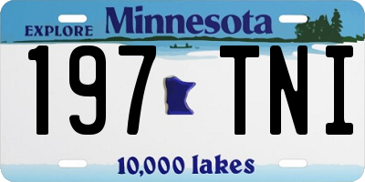 MN license plate 197TNI