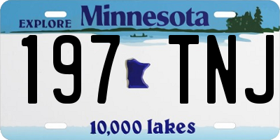 MN license plate 197TNJ