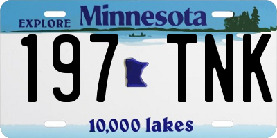 MN license plate 197TNK