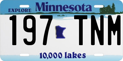 MN license plate 197TNM