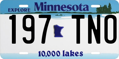 MN license plate 197TNO