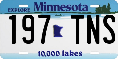 MN license plate 197TNS