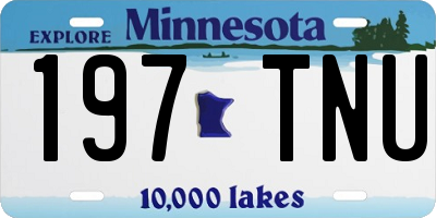 MN license plate 197TNU