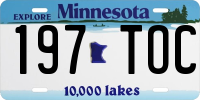 MN license plate 197TOC