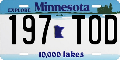MN license plate 197TOD