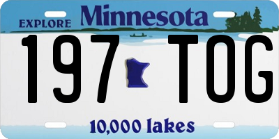 MN license plate 197TOG
