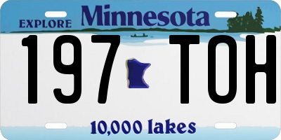 MN license plate 197TOH