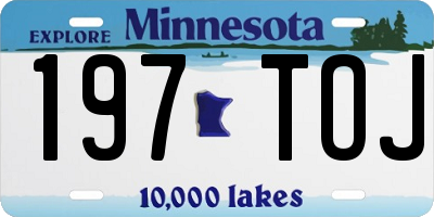 MN license plate 197TOJ