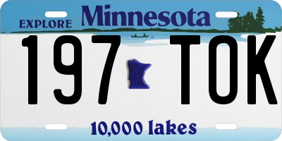 MN license plate 197TOK