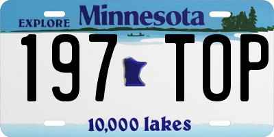 MN license plate 197TOP