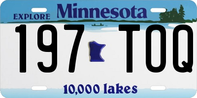 MN license plate 197TOQ