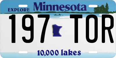 MN license plate 197TOR
