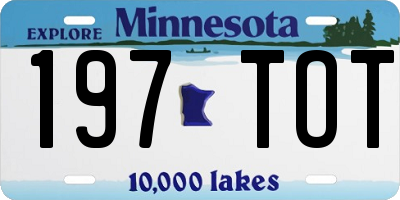 MN license plate 197TOT