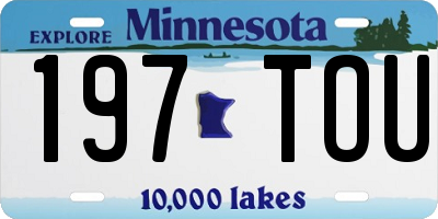 MN license plate 197TOU