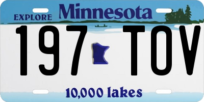 MN license plate 197TOV