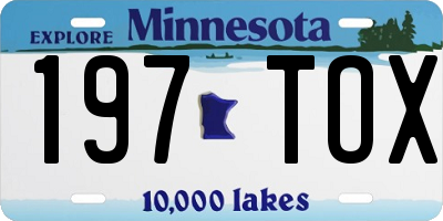 MN license plate 197TOX