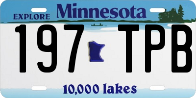 MN license plate 197TPB
