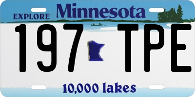 MN license plate 197TPE