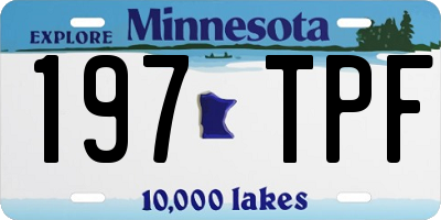 MN license plate 197TPF