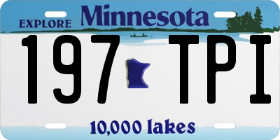 MN license plate 197TPI