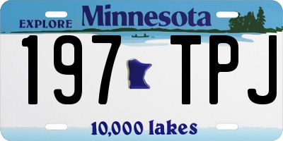 MN license plate 197TPJ
