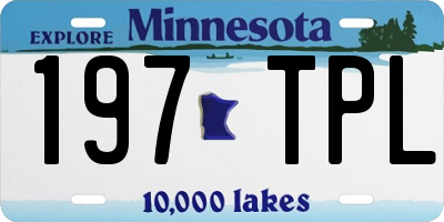 MN license plate 197TPL