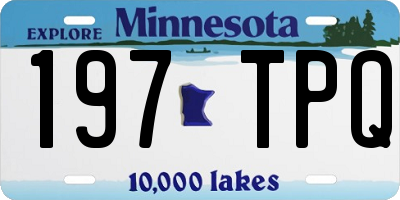 MN license plate 197TPQ