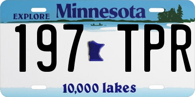 MN license plate 197TPR