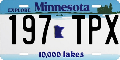 MN license plate 197TPX