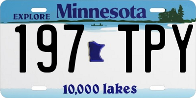 MN license plate 197TPY
