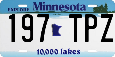 MN license plate 197TPZ