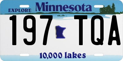 MN license plate 197TQA