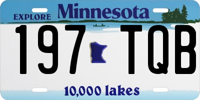 MN license plate 197TQB