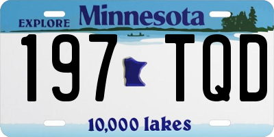 MN license plate 197TQD