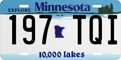 MN license plate 197TQI