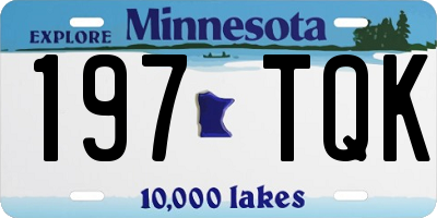 MN license plate 197TQK