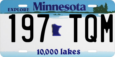 MN license plate 197TQM
