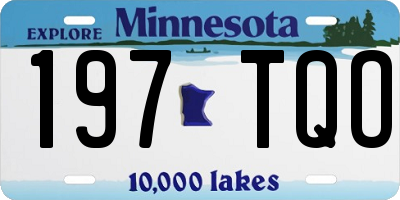 MN license plate 197TQO