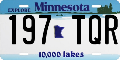 MN license plate 197TQR