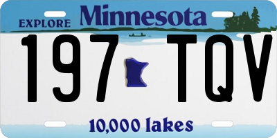 MN license plate 197TQV