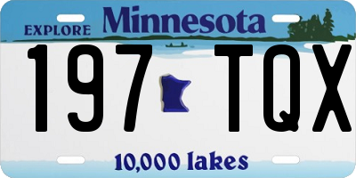MN license plate 197TQX