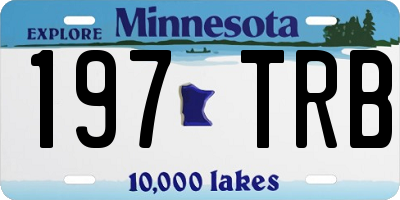MN license plate 197TRB