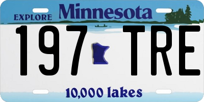 MN license plate 197TRE
