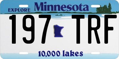 MN license plate 197TRF