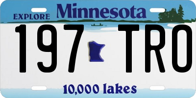 MN license plate 197TRO