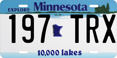 MN license plate 197TRX