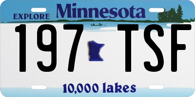 MN license plate 197TSF
