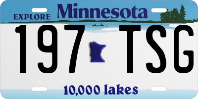 MN license plate 197TSG