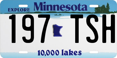MN license plate 197TSH